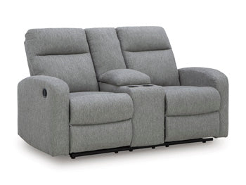 Gauntlet Reclining Loveseat with Console - Holmwood's Furniture & Design Center (Somersworth, NH)