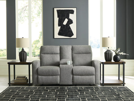 Gauntlet Reclining Loveseat with Console - Holmwood's Furniture & Design Center (Somersworth, NH)