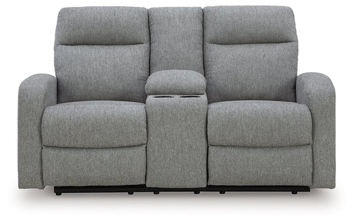 Gauntlet Reclining Loveseat with Console - Holmwood's Furniture & Design Center (Somersworth, NH)