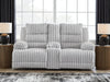 Rhines Falls Power Reclining Loveseat with Console - Holmwood's Furniture & Design Center (Somersworth, NH)