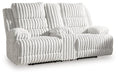 Rhines Falls Power Reclining Loveseat with Console - Holmwood's Furniture & Design Center (Somersworth, NH)