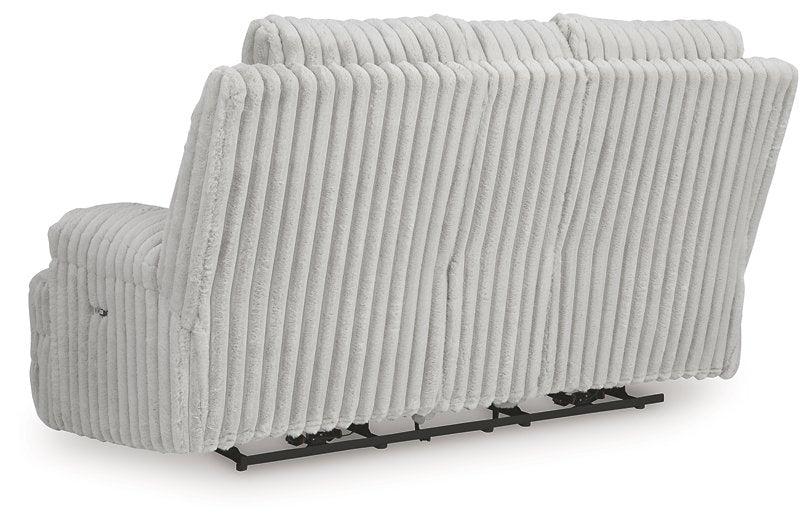 Rhines Falls Power Reclining Loveseat with Console - Holmwood's Furniture & Design Center (Somersworth, NH)