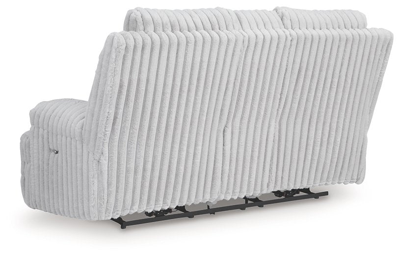 Rhines Falls Power Reclining Loveseat with Console - Holmwood's Furniture & Design Center (Somersworth, NH)
