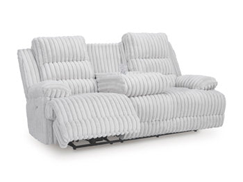 Rhines Falls Power Reclining Sofa with Drop Down Table - Holmwood's Furniture & Design Center (Somersworth, NH)