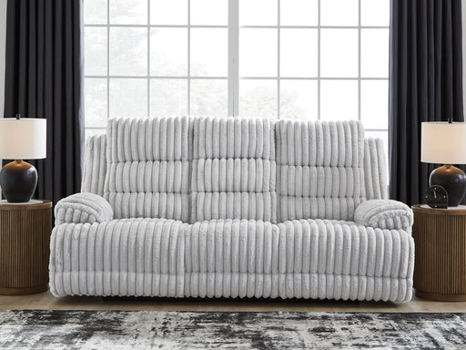 Rhines Falls Power Reclining Sofa with Drop Down Table - Holmwood's Furniture & Design Center (Somersworth, NH)