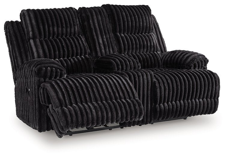 Rhine Falls Reclining Loveseat with Console - Holmwood's Furniture & Design Center (Somersworth, NH)