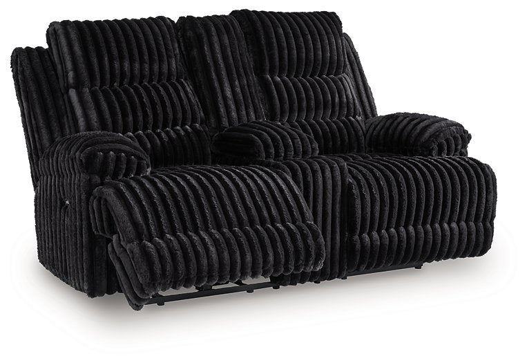 Rhine Falls Reclining Loveseat with Console - Holmwood's Furniture & Design Center (Somersworth, NH)