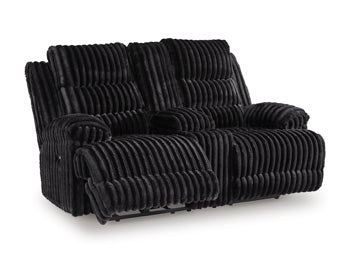 Rhine Falls Reclining Loveseat with Console - Holmwood's Furniture & Design Center (Somersworth, NH)