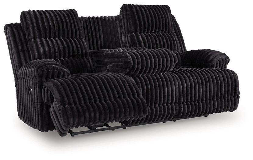Rhine Falls Power Reclining Sofa with Drop Down Table - Holmwood's Furniture & Design Center (Somersworth, NH)