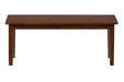 Jofran Simplicity Solid Wood 48" Classic Bench in Caramel image