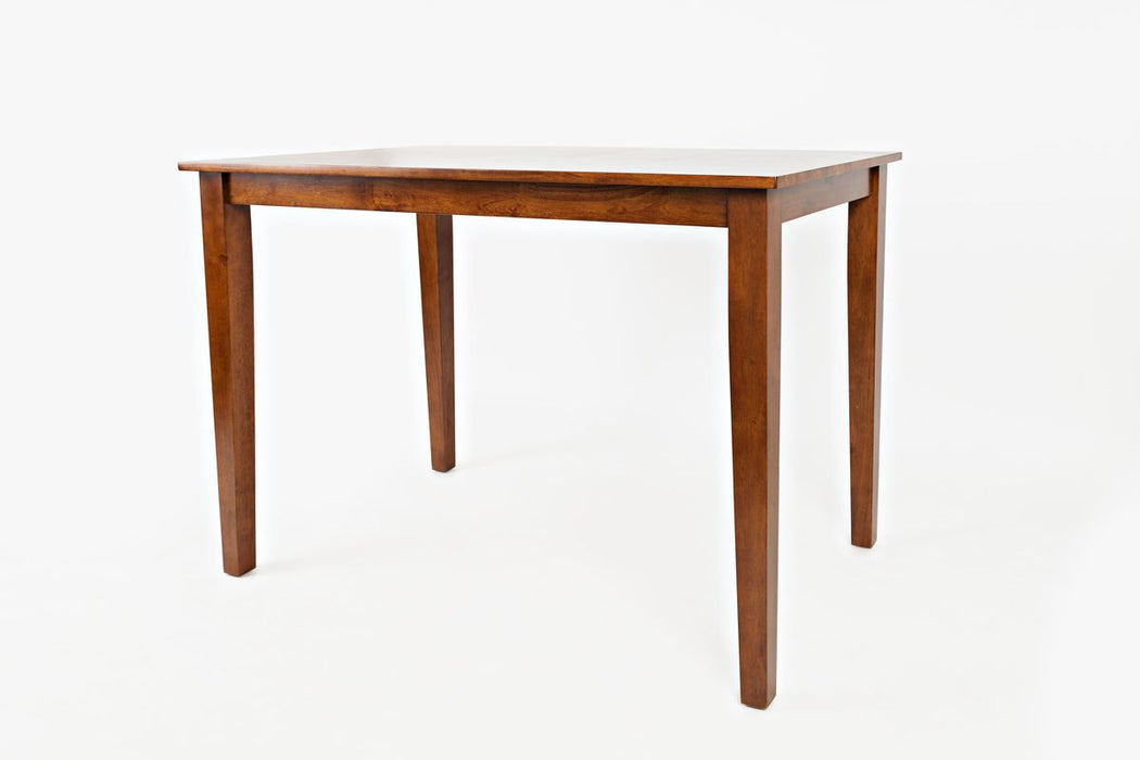 Jofran Simplicity Solid Wood Classic 54" Counter Height Dining Table in Caramel - Holmwood's Furniture & Design Center (Somersworth, NH)