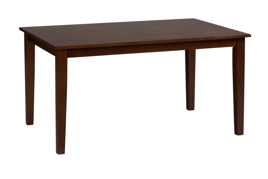 Jofran Simplicity Solid Wood Classic 60" Rectangle Dining Table in Caramel - Holmwood's Furniture & Design Center (Somersworth, NH)