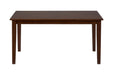 Jofran Simplicity Solid Wood Classic 60" Rectangle Dining Table in Caramel image