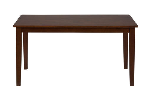 Jofran Simplicity Solid Wood Classic 60" Rectangle Dining Table in Caramel image