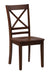 Jofran Simplicity Solid Wood Classic Cross-Back Dining Chair (Set of 2) in Caramel - Holmwood's Furniture & Design Center (Somersworth, NH)
