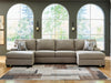 Newellen Sectional with Double Chaise - Holmwood's Furniture & Design Center (Somersworth, NH)