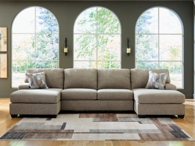 Newellen Sectional with Double Chaise - Holmwood's Furniture & Design Center (Somersworth, NH)