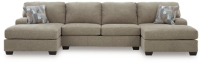 Newellen Sectional with Double Chaise - Holmwood's Furniture & Design Center (Somersworth, NH)