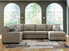 Newellen Sectional with Chaise - Holmwood's Furniture & Design Center (Somersworth, NH)