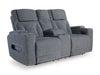 Studio Cave Power Reclining Loveseat with Console - Holmwood's Furniture & Design Center (Somersworth, NH)