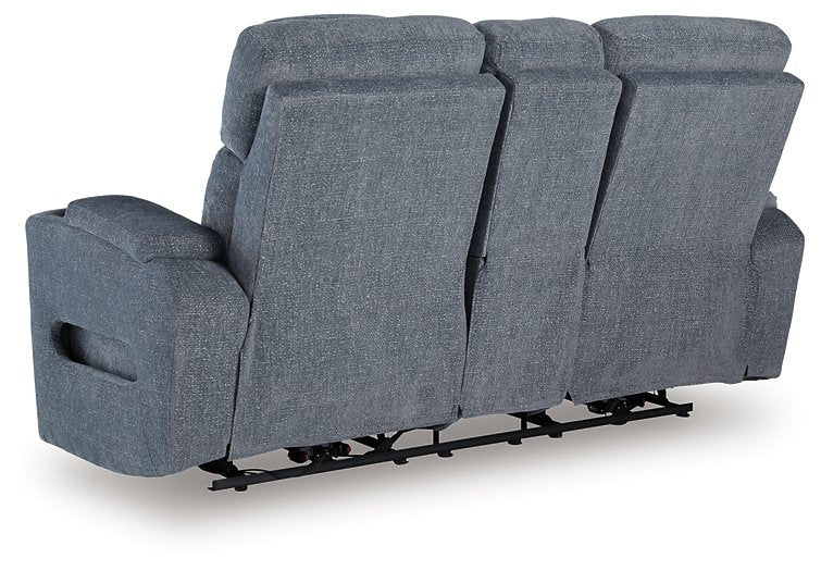 Studio Cave Power Reclining Loveseat with Console - Holmwood's Furniture & Design Center (Somersworth, NH)