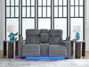 Studio Cave Power Reclining Loveseat with Console - Holmwood's Furniture & Design Center (Somersworth, NH)