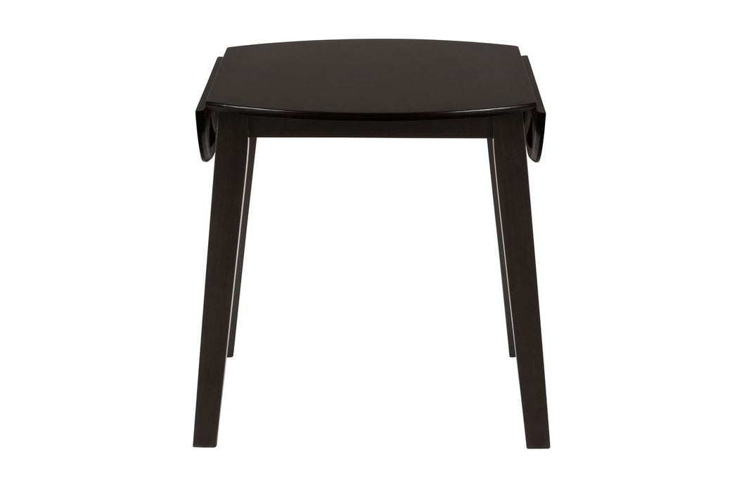 Jofran Simplicity Solid Wood Classic Round Drop-leaf Table in Espresso Brown - Holmwood's Furniture & Design Center (Somersworth, NH)