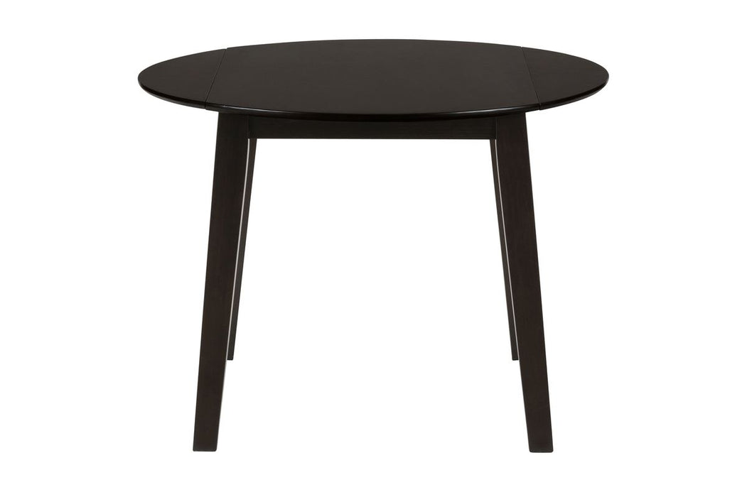 Jofran Simplicity Solid Wood Classic Round Drop-leaf Table in Espresso Brown image