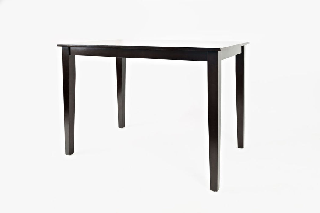 Jofran Simplicity Solid Wood Classic 54" Counter Height Dining Table in Espresso Brown - Holmwood's Furniture & Design Center (Somersworth, NH)