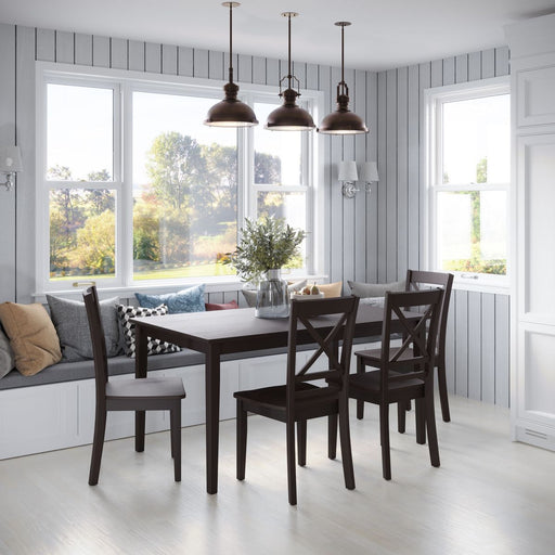 Jofran Simplicity Solid Wood Classic 60" Rectangle Dining Table in Espresso Brown - Holmwood's Furniture & Design Center (Somersworth, NH)