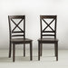 Jofran Simplicity Solid Wood Classic Cross-Back Dining Chair (Set of 2) in Espresso Brown - Holmwood's Furniture & Design Center (Somersworth, NH)
