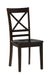 Jofran Simplicity Solid Wood Classic Cross-Back Dining Chair (Set of 2) in Espresso Brown - Holmwood's Furniture & Design Center (Somersworth, NH)