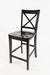 Jofran Simplicity Solid Wood Classic X-Back Stool (Set of 2) in Espresso Brown - Holmwood's Furniture & Design Center (Somersworth, NH)