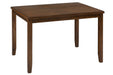 Jofran Plantation Five Piece Dining Set - Table with Four Faux Leather Chairs in Light Brown - Holmwood's Furniture & Design Center (Somersworth, NH)