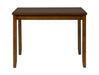 Jofran Plantation Counter Height Table and Four Faux Leather Stools- Warm Brown in Light Brown - Holmwood's Furniture & Design Center (Somersworth, NH)