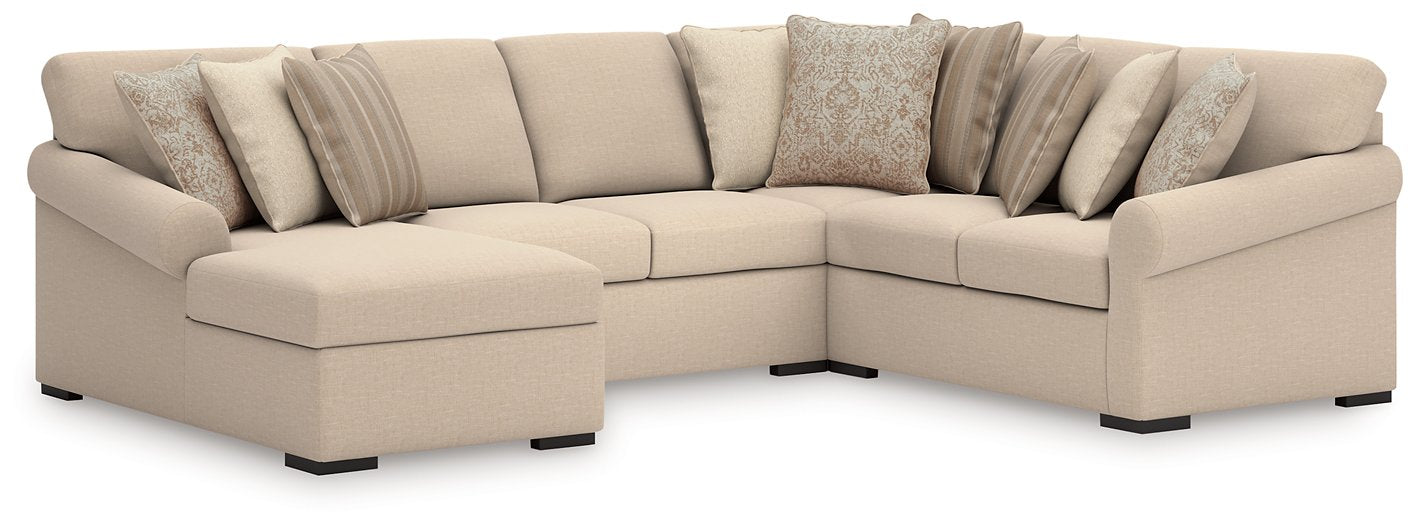LadyMae Sectional with Chaise - Holmwood's Furniture & Design Center (Somersworth, NH)