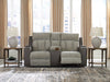 WhipLash Power Reclining Loveseat with Console - Holmwood's Furniture & Design Center (Somersworth, NH)