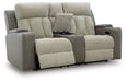 WhipLash Power Reclining Loveseat with Console - Holmwood's Furniture & Design Center (Somersworth, NH)