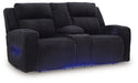 Forest Lake Power Reclining Loveseat with Console - Holmwood's Furniture & Design Center (Somersworth, NH)