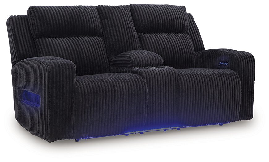 Forest Lake Power Reclining Loveseat with Console - Holmwood's Furniture & Design Center (Somersworth, NH)