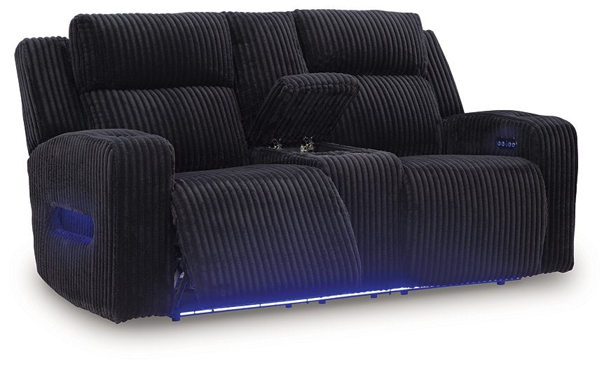 Forest Lake Power Reclining Loveseat with Console - Holmwood's Furniture & Design Center (Somersworth, NH)