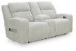 Forest Lake Power Reclining Loveseat with Console - Holmwood's Furniture & Design Center (Somersworth, NH)