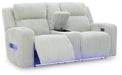 Forest Lake Power Reclining Loveseat with Console - Holmwood's Furniture & Design Center (Somersworth, NH)