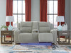 Forest Lake Power Reclining Loveseat with Console - Holmwood's Furniture & Design Center (Somersworth, NH)