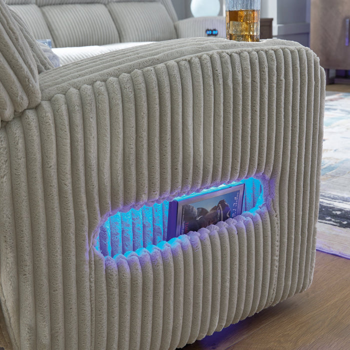 Forest Lake Power Reclining Loveseat with Console - Holmwood's Furniture & Design Center (Somersworth, NH)