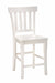Jofran Madaket Reclaimed Pine Slat Back Bar Stool in White (Set of 2) image