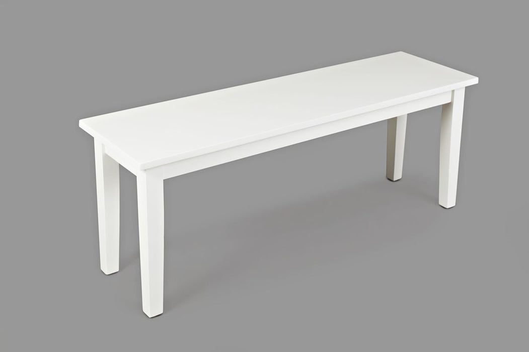 Jofran Simplicity Bench in Paperwhite - Holmwood's Furniture & Design Center (Somersworth, NH)