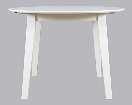 Jofran Simplicity Solid Wood Classic Round Drop-leaf Table in Paperwhite image
