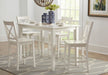 Jofran Simplicity Solid Wood Classic 54" Counter Height Dining Table in Paperwhite - Holmwood's Furniture & Design Center (Somersworth, NH)