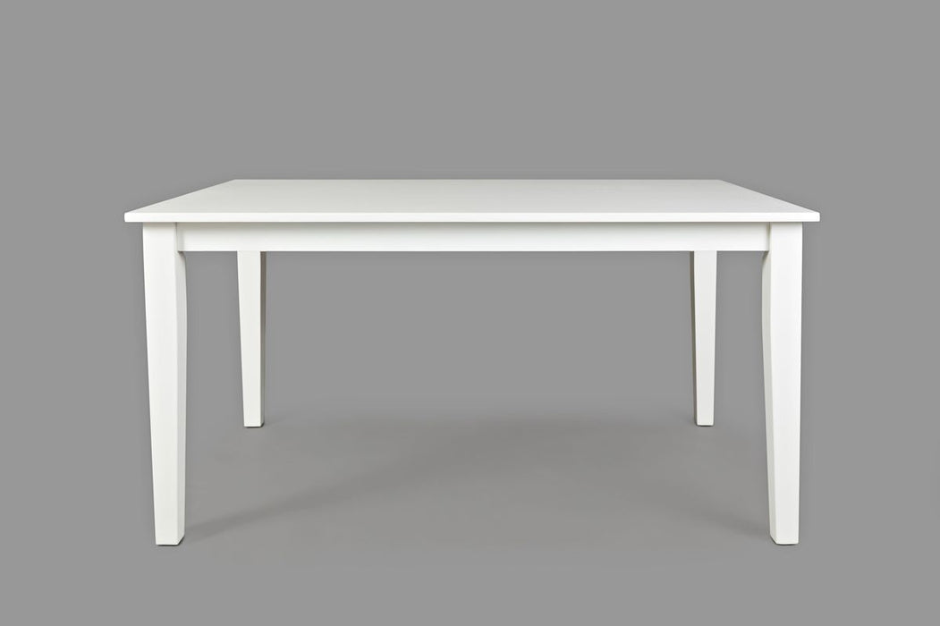 Jofran Simplicity Solid Wood Classic 60" Rectangle Dining Table in Paperwhite image